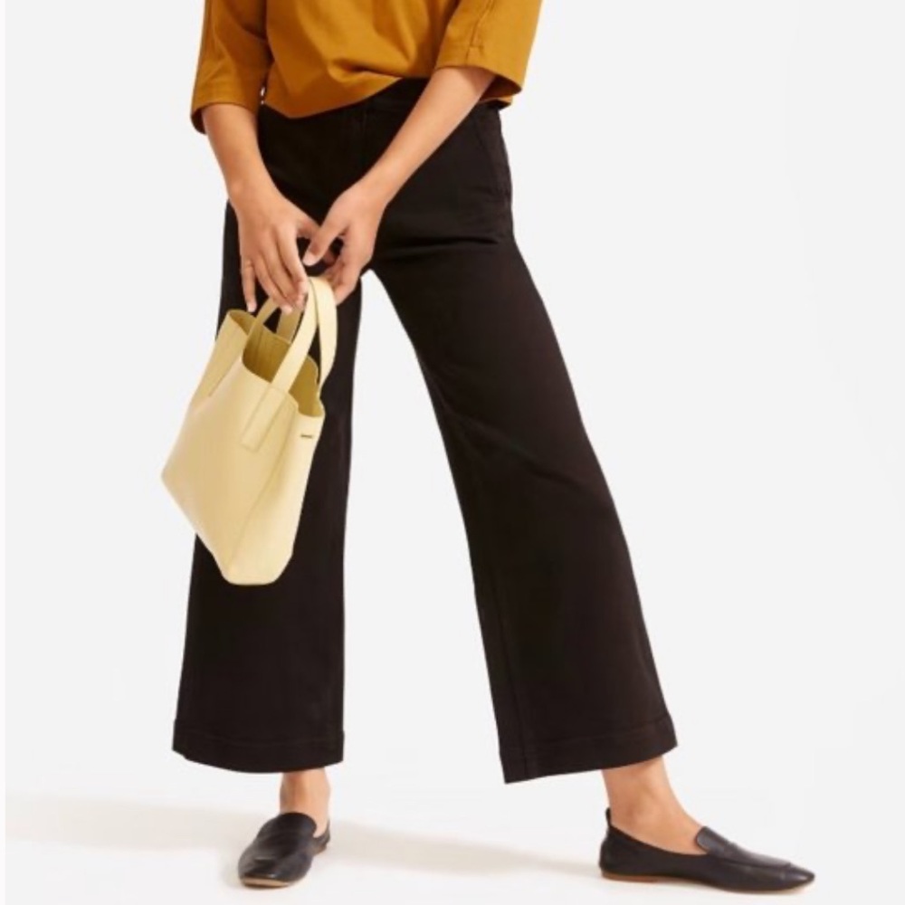 Everlane wide leg crop pants Black women’s 16, runs small